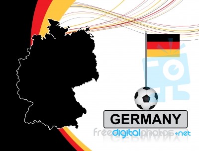 Germany Map With Soccer Concept Stock Image