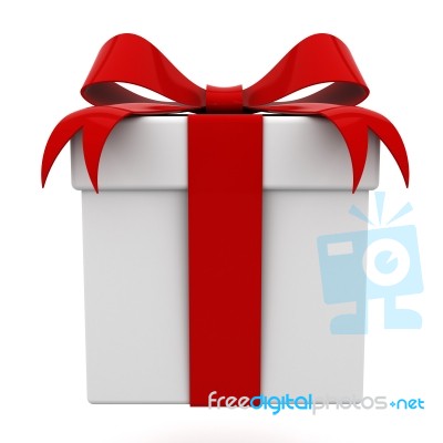 Gift Box With Bow Stock Image