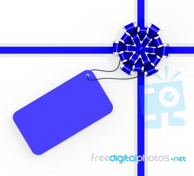 Gift Tag Indicates Greeting Card And Copy-space Stock Image