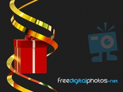 Giftbox Copyspace Shows Present Celebrate And Presents Stock Image