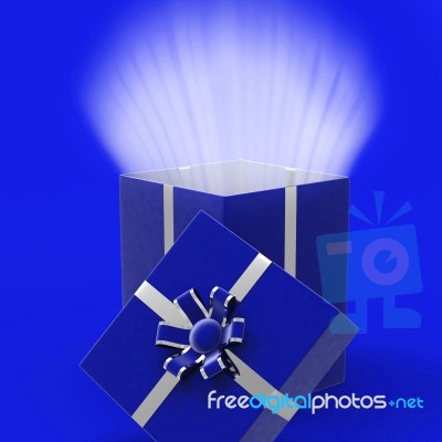Giftbox Surprise Represents Package Surprises And Celebration Stock Image