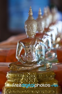 Glass Buddha Statue Stock Photo