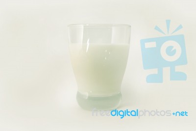 Glass Milk Stock Photo