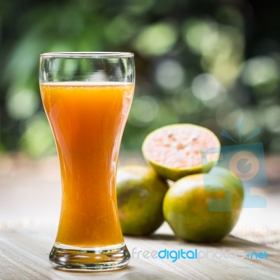 Glass Of Fresh Orange Juice Stock Photo