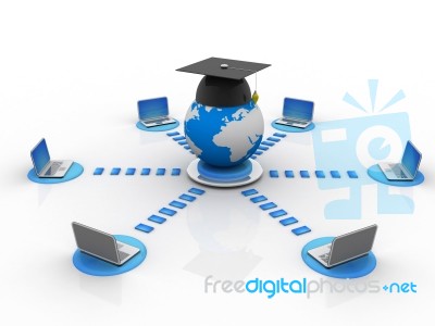 Global Computer Education Stock Image