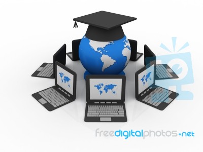 Global Computer Education Stock Image