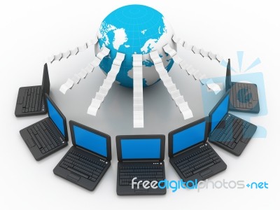 Global Computer Network Stock Image