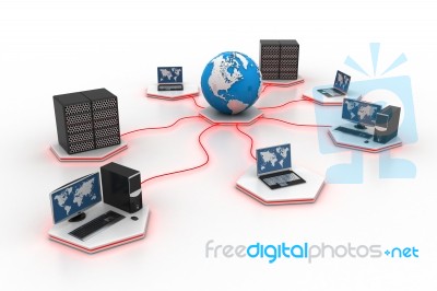 Global Computer Networking Stock Image