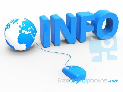 Global Info Indicates World Wide Web And Website Stock Image
