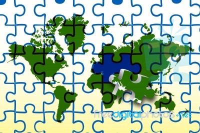 Global Map Stock Image