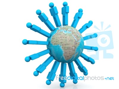 Global Network Stock Image
