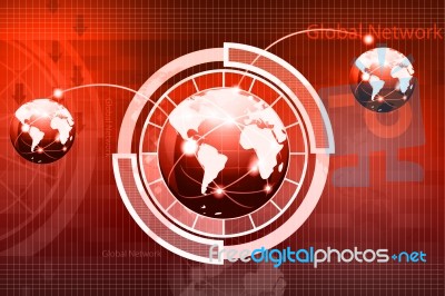 Global Network Stock Image