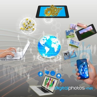 Global network concept Stock Image