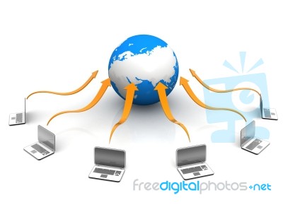 Global Network The Internet Stock Image