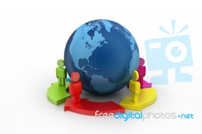 Global Networking Concept Stock Image