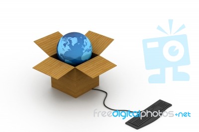 Globe In Box Stock Image