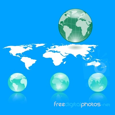 Globes Of  Earth And Lanmass Stock Image
