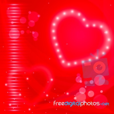 Glow Background Represents Heart Shape And Backgrounds Stock Image