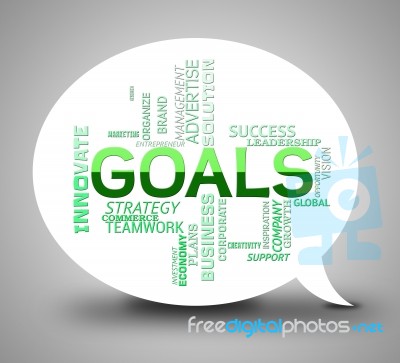 Goals Bubble Means Wish Desire And Aspirations Stock Image