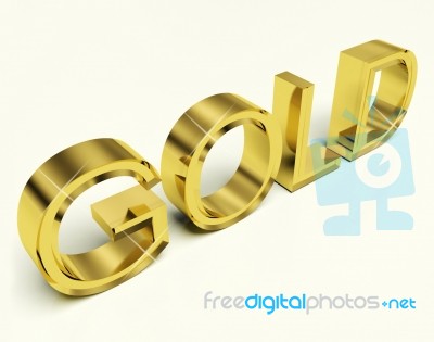 Gold Letters Stock Image