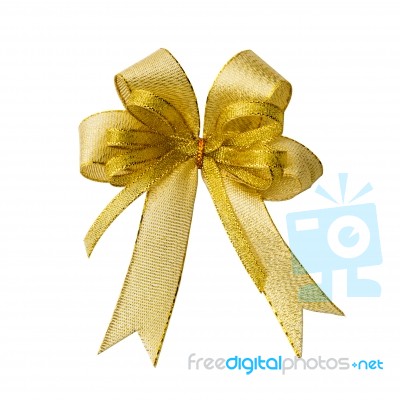 gold ribbon bow stock