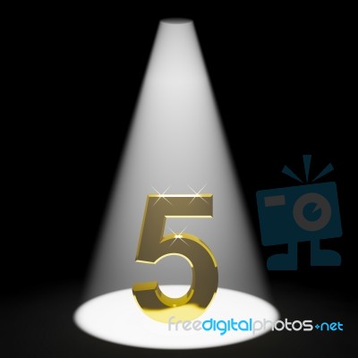 Golden 5th Anniversary Or Birthday Stock Image