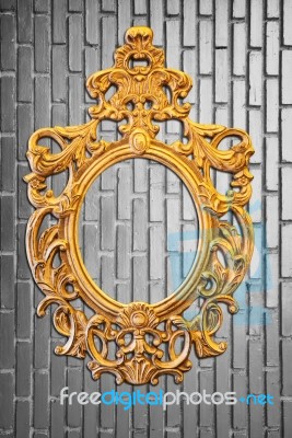 Golden Frame Stock Photo