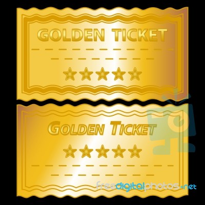 Golden Tickets Stock Image