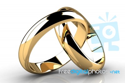 Golden Wedding Ring Stock Image