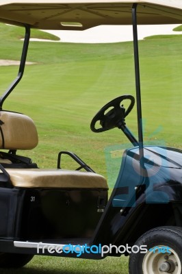 Golf Car Stock Photo