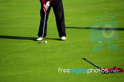 Golf Green Stock Photo