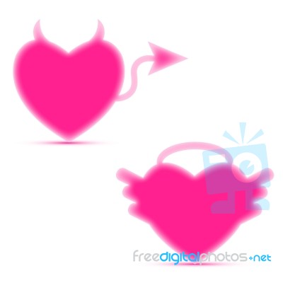 Good And Bad Heart Stock Image