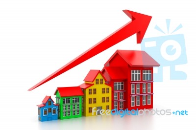 Graph Of Housing Market Stock Image