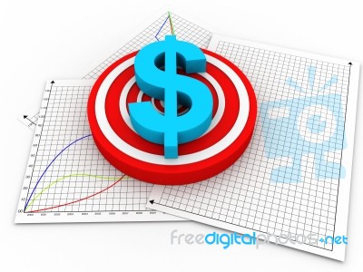 Graph With Dollar Symbol Stock Image