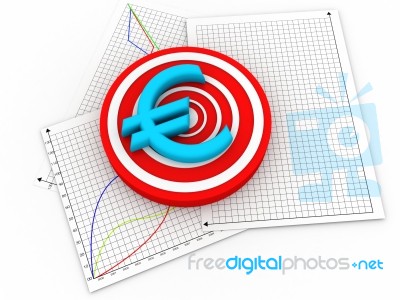 Graph With Euro Symbol Stock Image