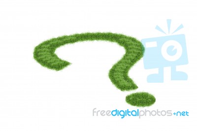 Grass In Symbol Of Question Mark Stock Photo