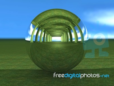 Grass Sphere Stock Image