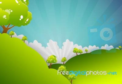 Grass With Blue Sky  Stock Image