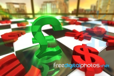 Green British Pound Symbol Stock Image Green British Pound Symbol Stock Image