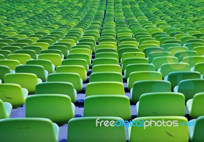 Green Chairs Stock Photo