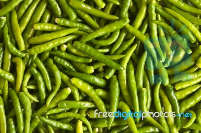 Green Chillies Stock Photo