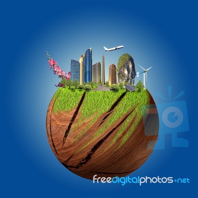 Green Earth Concept Stock Photo
