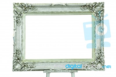 Green easel Picture Frame Stock Photo