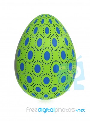 Green Easter Egg Stock Image