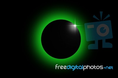 Green Eclipse Stock Image