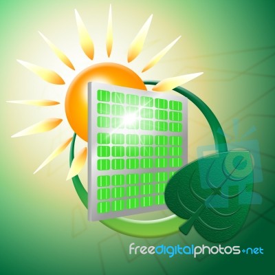 Green Energy Represents Power Source And Electric Stock Image