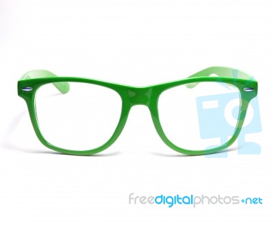 Green Glasses Stock Photo