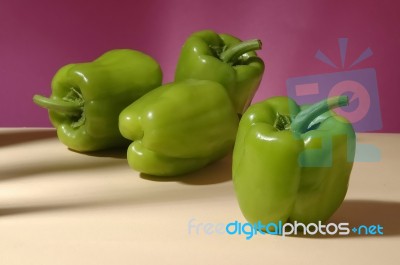 Green Pepper Stock Photo