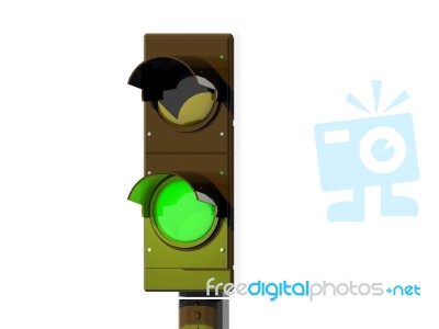 Green Traffic Lights Stock Image