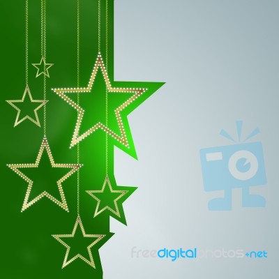 Green With Stars Stock Image